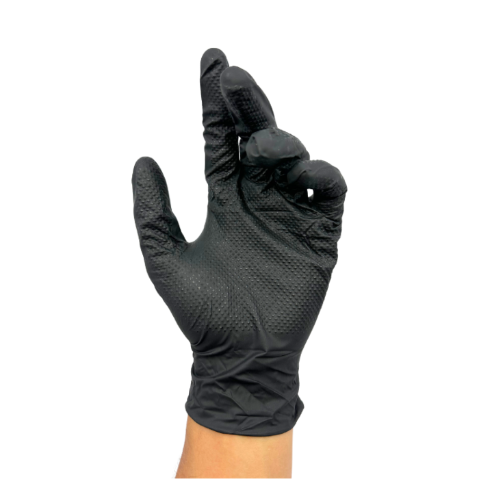 Stellar Deluxe Nitrile Disposable Gloves- Black, 8 mil Powder Free - Image 5