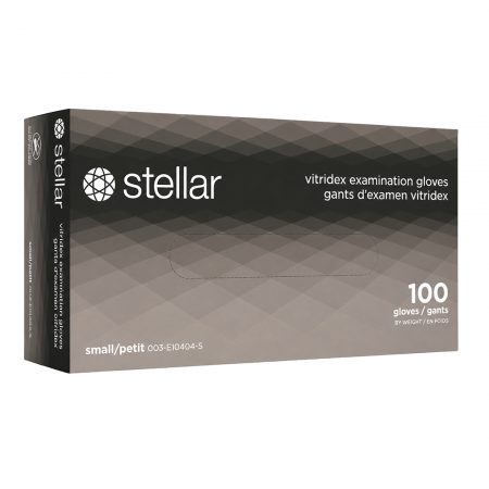 Stellar Vitridex Disposable Gloves- 4 mil Black, Powder Free