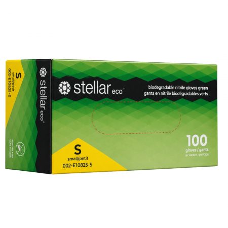 Stellar Nitrile Gloves- Biodegradable, 4 mil Green, Powder Free