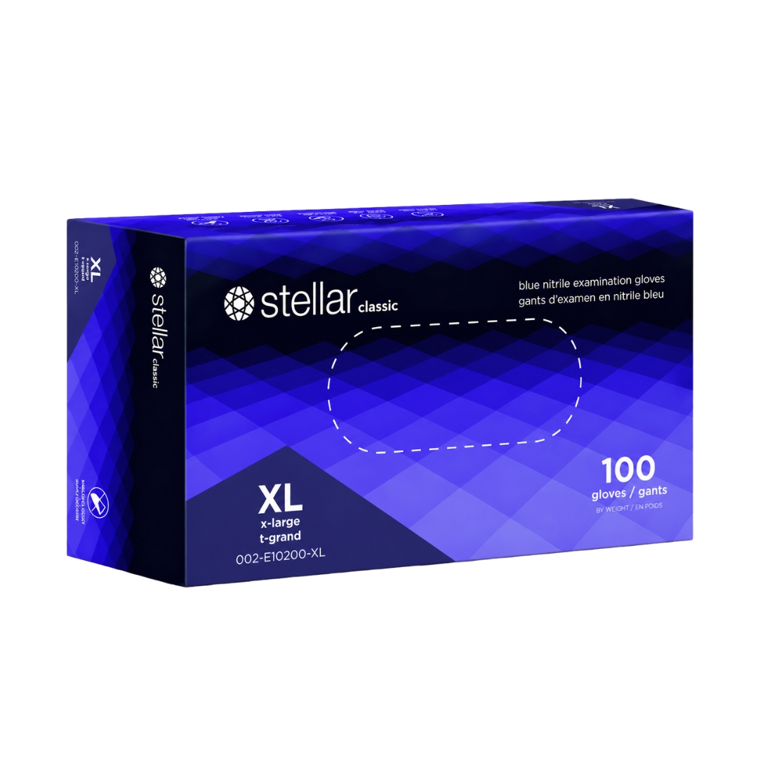 Stellar Classic Nitrile Exam Gloves- 4 mil Blue, Powder Free - Image 5
