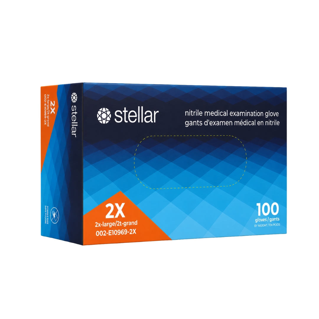 Stellar Extra Blue Nitrile Gloves - 6 mil Blue, Powder Free - Image 5