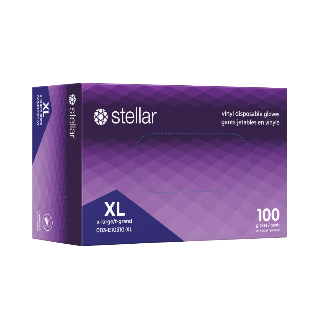 Stellar Vinyl Gloves, Powder Free, Clear - 4 mil - Image 4