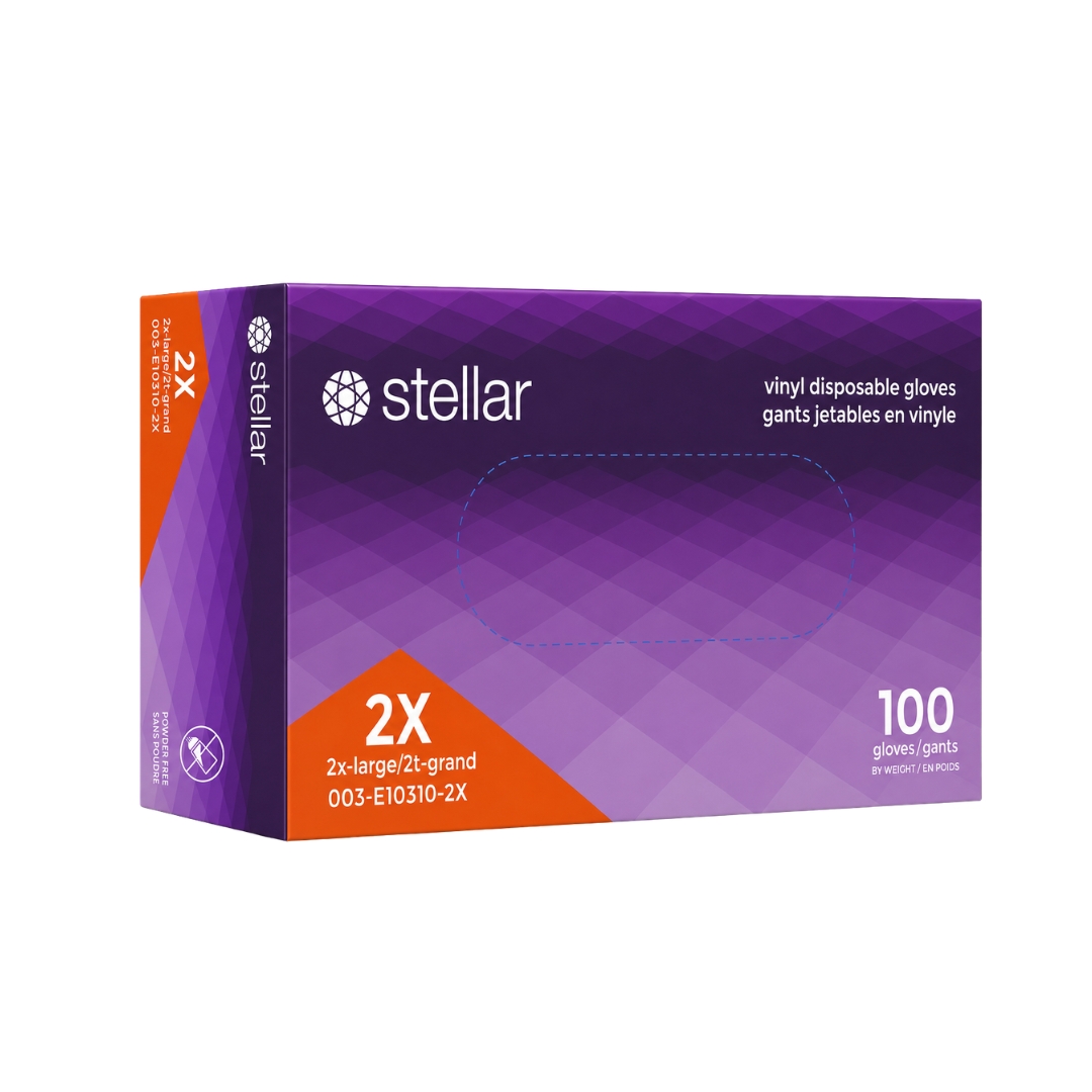 Stellar Vinyl Gloves, Powder Free, Clear - 4 mil - Image 5