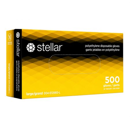 Stellar Polyethylene Gloves- 1 mil Powder Free