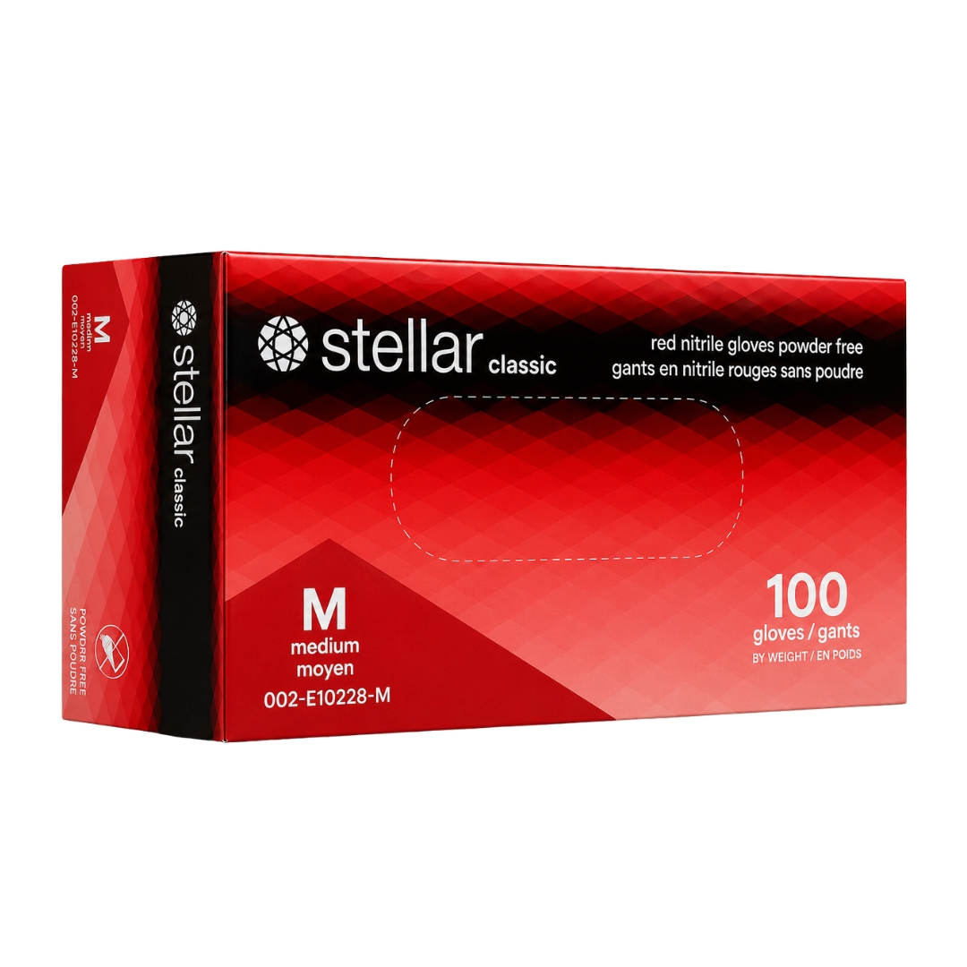 Stellar Nitrile Gloves- Red, 4 mil Powder Free - Image 3