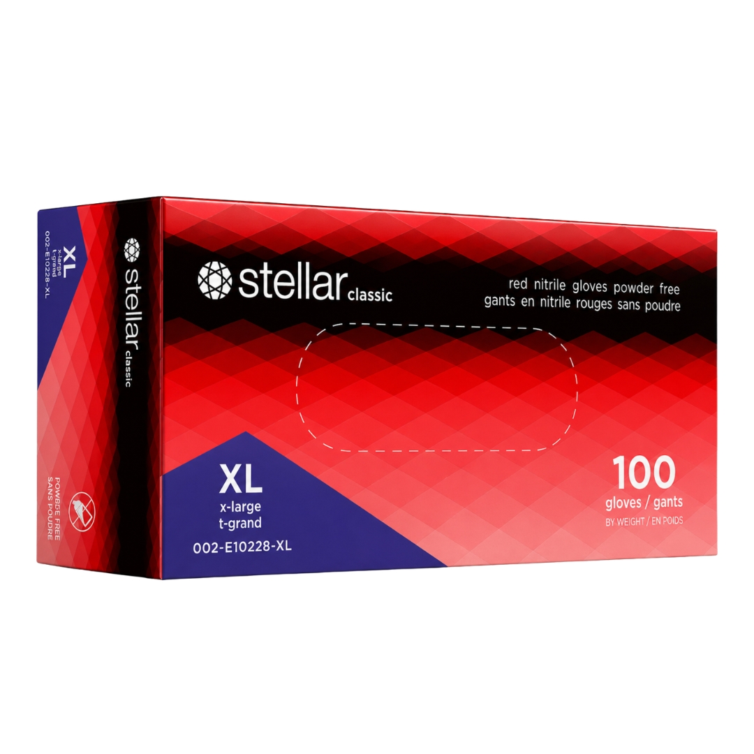Stellar Nitrile Gloves- Red, 4 mil Powder Free - Image 5