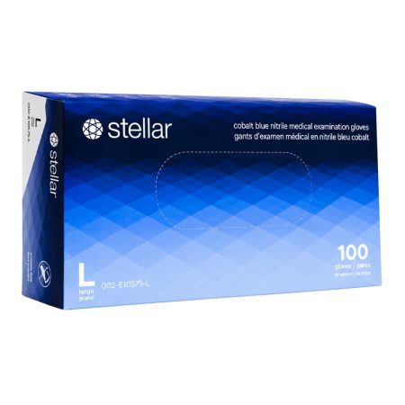 Stellar Nitrile Exam Gloves- 4 mil Cobalt Blue, Powder Free