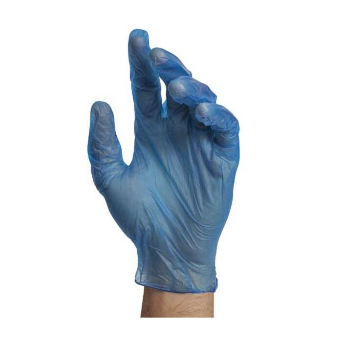Stellar Vinyl Gloves, Powder Free, Blue - 4 mil - Image 5