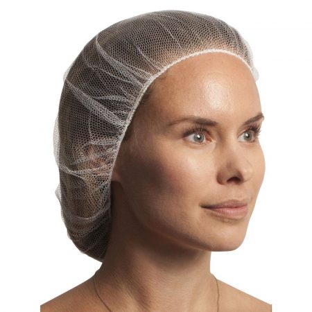 Polyester Mesh Hair Nets- White