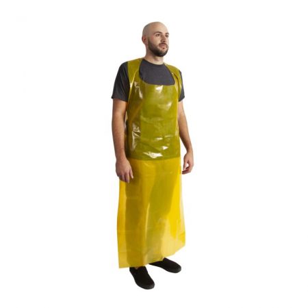 Stellar Poly Aprons- Yellow, 3.0 mil