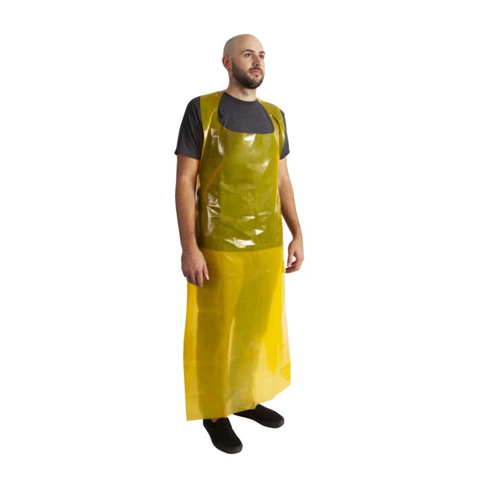 Stellar Poly Aprons- Yellow, 3.0 mil