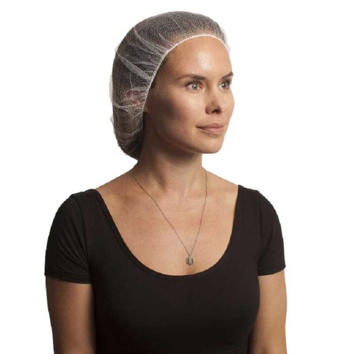 Polyester Mesh Hair Nets- White