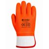 Stellar Foam Insulated Liner Coated Orange PVC Gloves, Safety Cuff