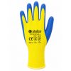 Stellar Acrylic Palm Coated Latex Gloves, Crinkle Finish, Hi Viz Yellow