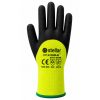 Stellar Acrylic & Nylon Double Liner 3/4 Coated Black Foam Latex Gloves, Hi Viz