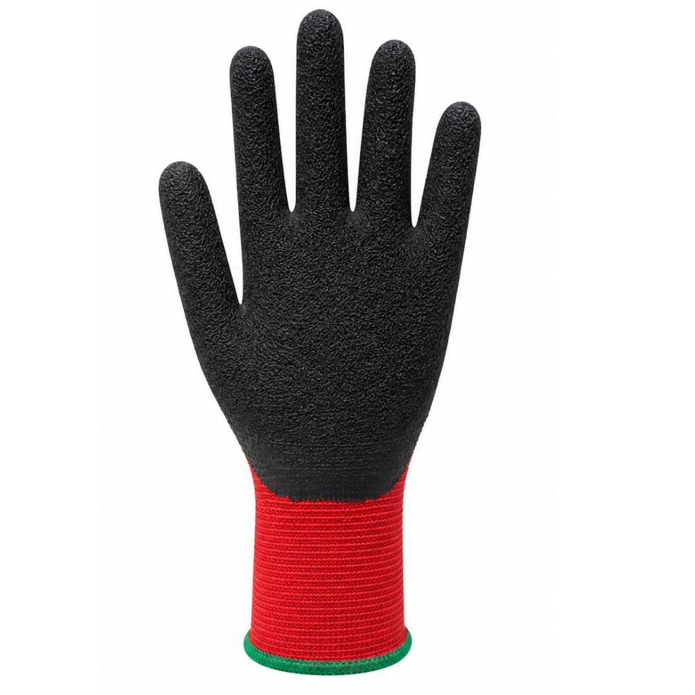 Stellar Latex Coated Gloves, Polyester Liner- Red - Image 2