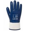 Stellar Jersey Liner Full Coated Blue Nitrile Gloves, Safety Cuff