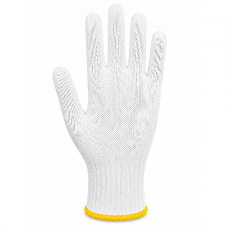 Stellar Cotton / Poly Knitted Gloves, Bleached White