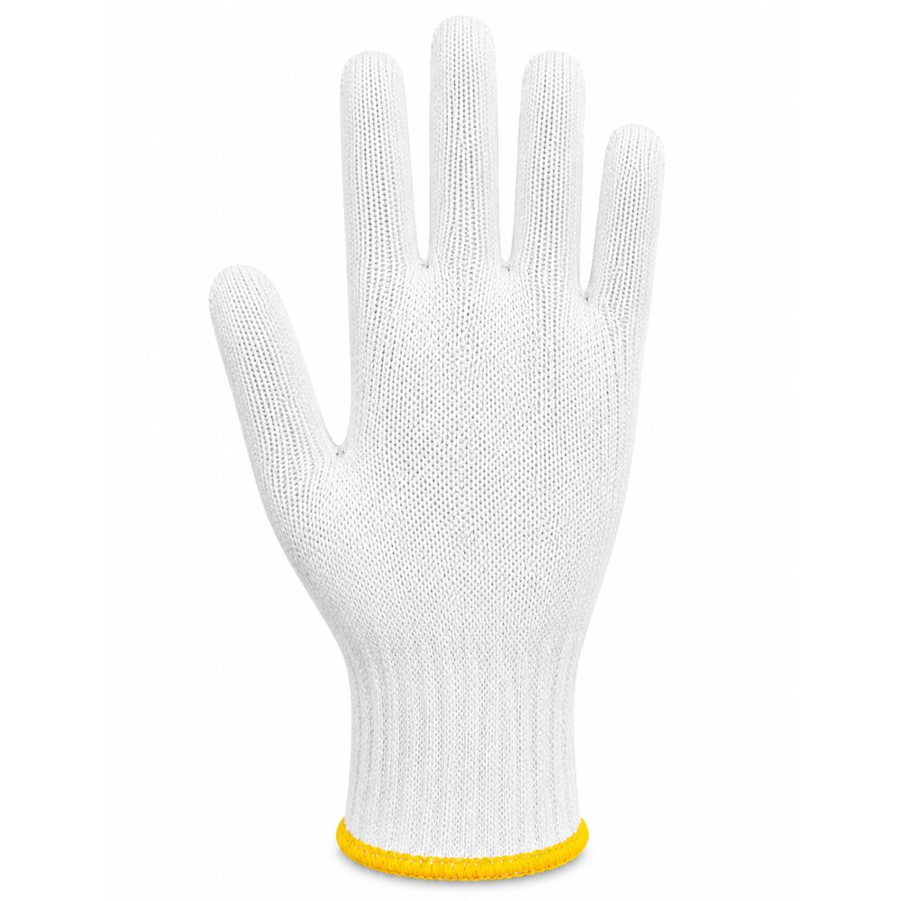 Stellar Cotton / Poly Knitted Gloves, Bleached White