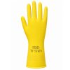 Stellar Flock Lined Latex Gloves, 16 mils- Yellow
