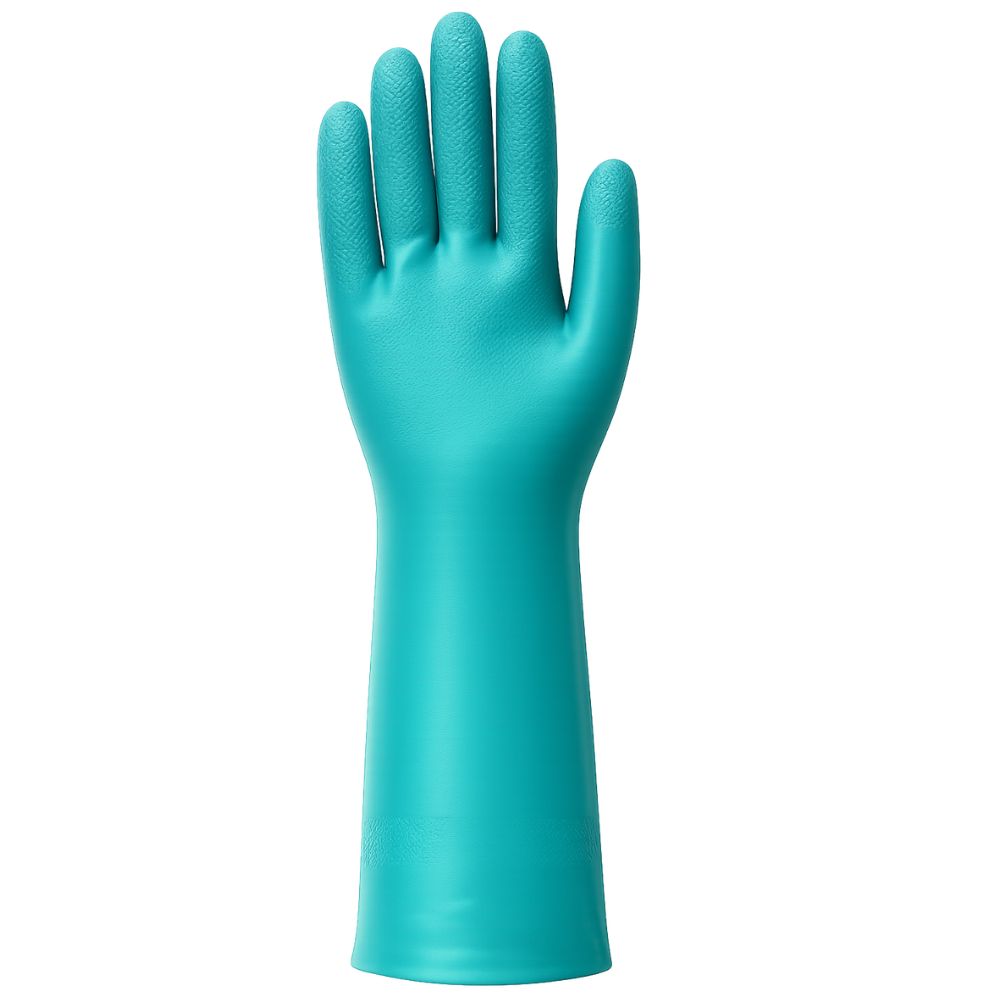 Stellar Flock Lined Nitrile Gloves- Green - Image 2