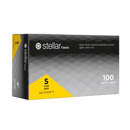Stellar Select Nitrile Gloves, Black, PF -100/ Box
