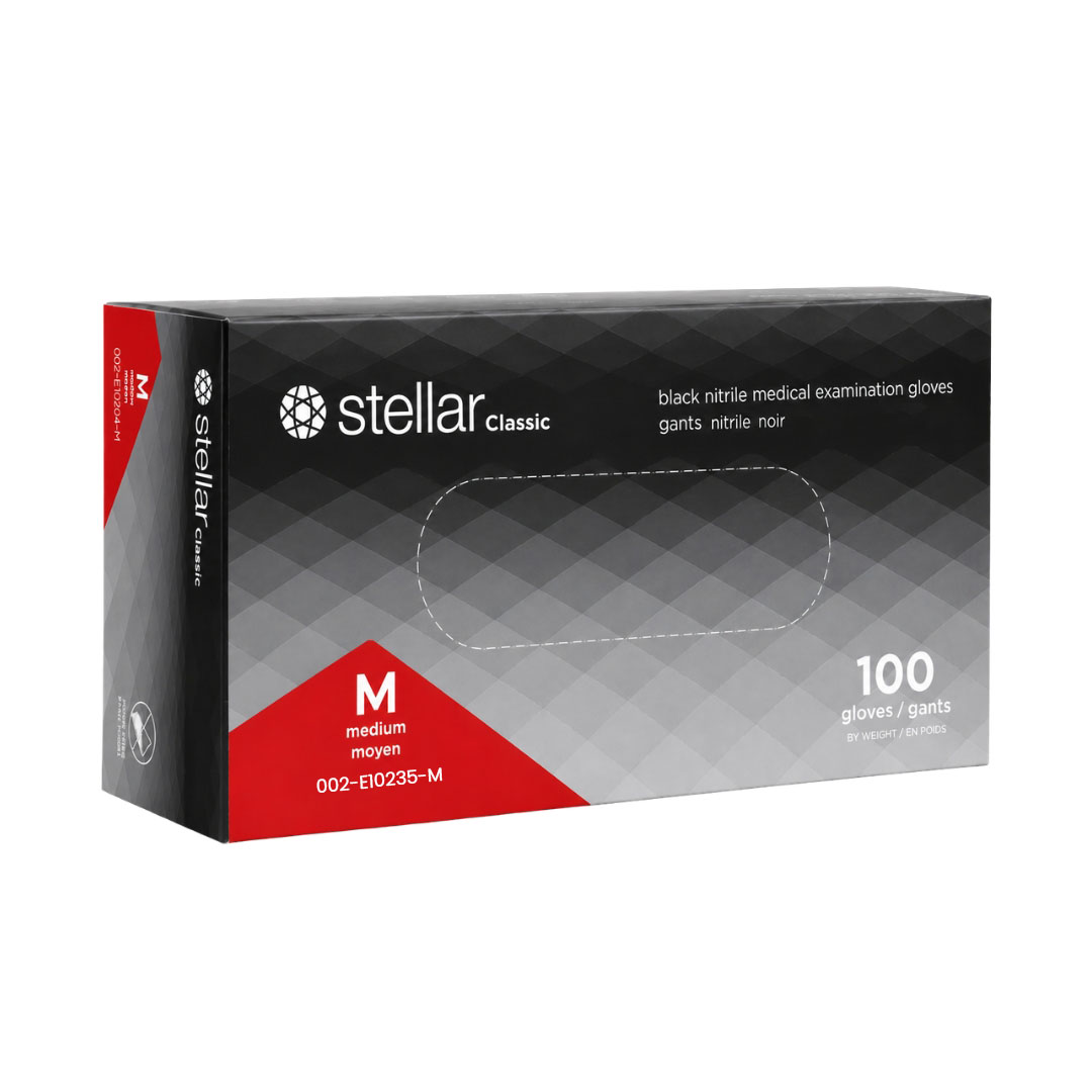 Stellar Select Nitrile Gloves, Black, PF -100/ Box - Image 2