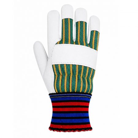 Stellar Fleece Gloves, Grain Cowhide, Fleece Lined, Men's Size, Elastic Safety Cuff, 6 Pairs / Bag