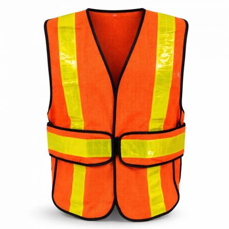 Stellar Hi-Vis Economy Mesh Safety Vest, 2" Refl. Tape, Orange, One Size- 1 Each