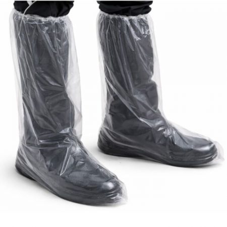 Stellar Waterproof Boot Covers, Polyethylene with Elastic, Clear- 50Pcs/Bag x 10 Bags/Case