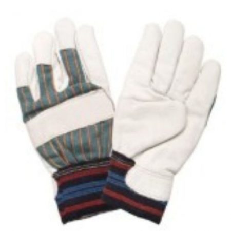 Stellar Fleece Gloves, Grain Cowhide, Fleece Lined, Men's Size, Elastic Safety Cuff, 6 Pairs / Bag